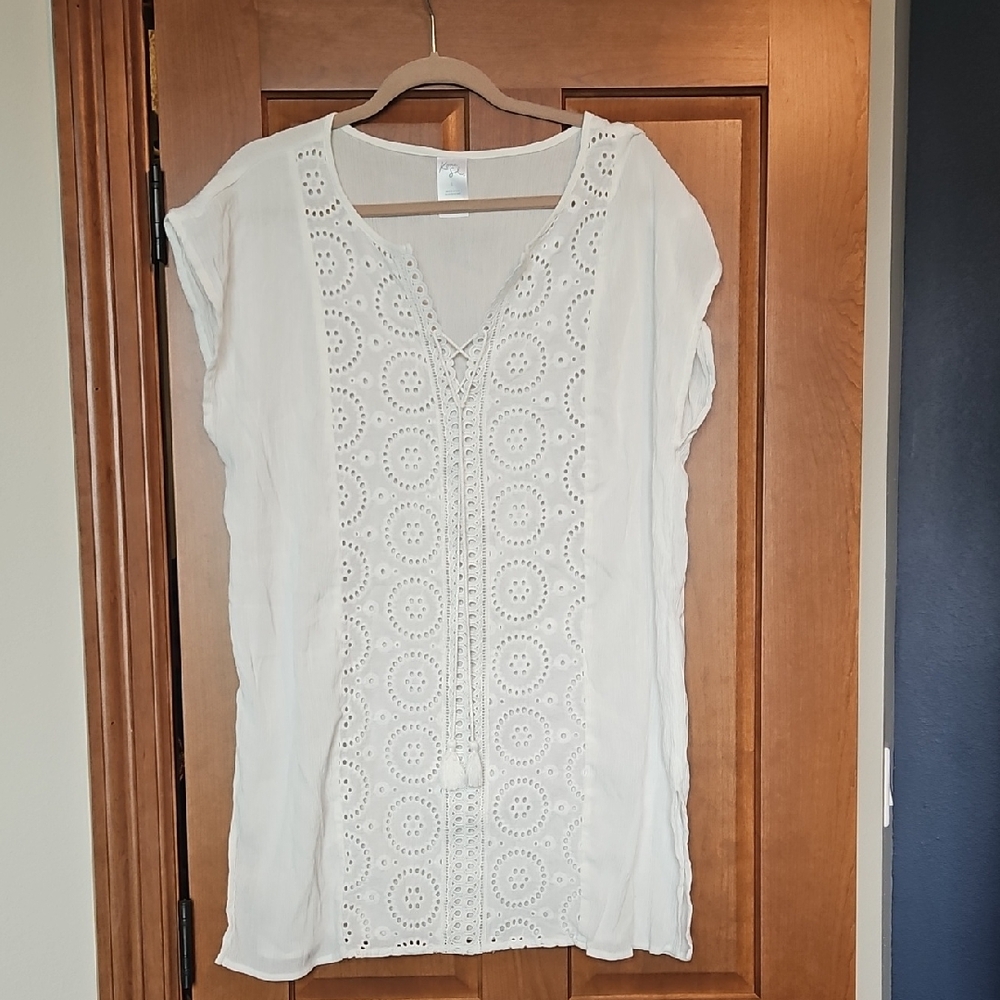 Kona Sol Eyelet Front Swim Cover Up